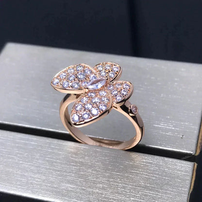 [Lora]BUTTERFLY PINK GOLD DIAMOND RING