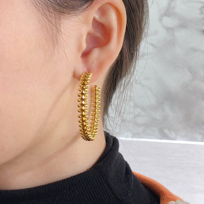 [LORA] CLASH HOOP LARGE EARRINGS