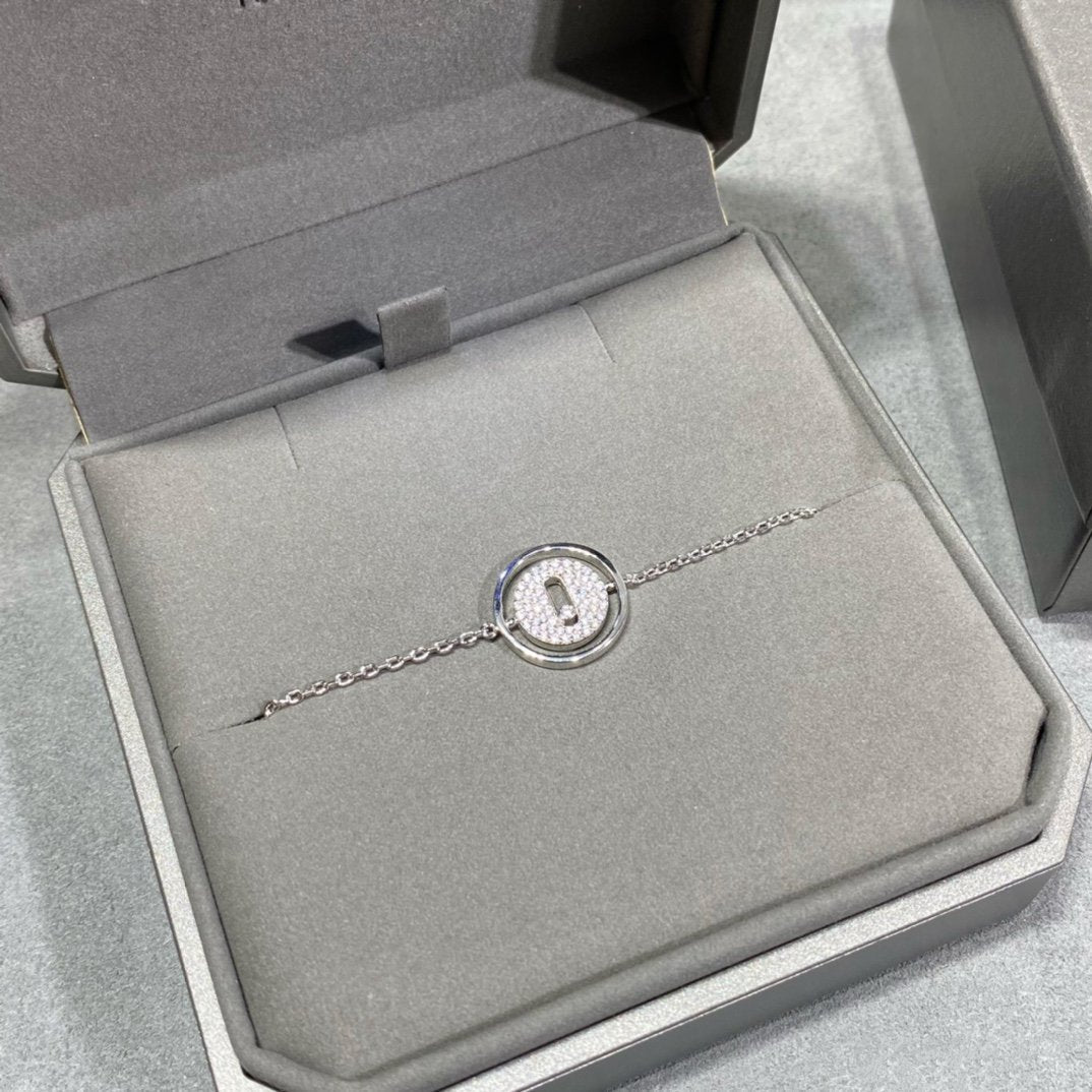 [LORA] LUCKY MOVE DIAMOND PAVED BRACELET