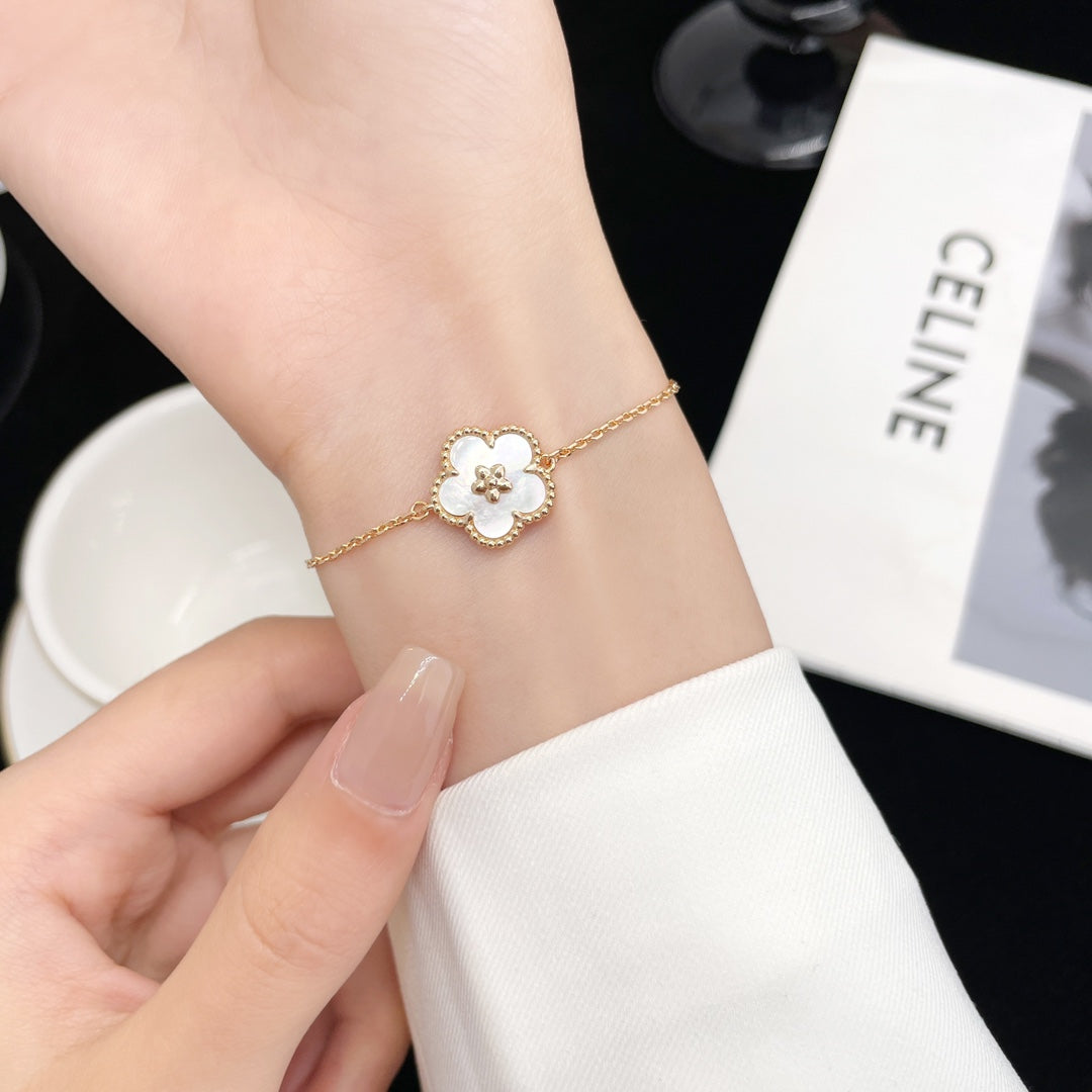 [LORA]LUCKY SPRING ROSE GOLD MOP BRACELET
