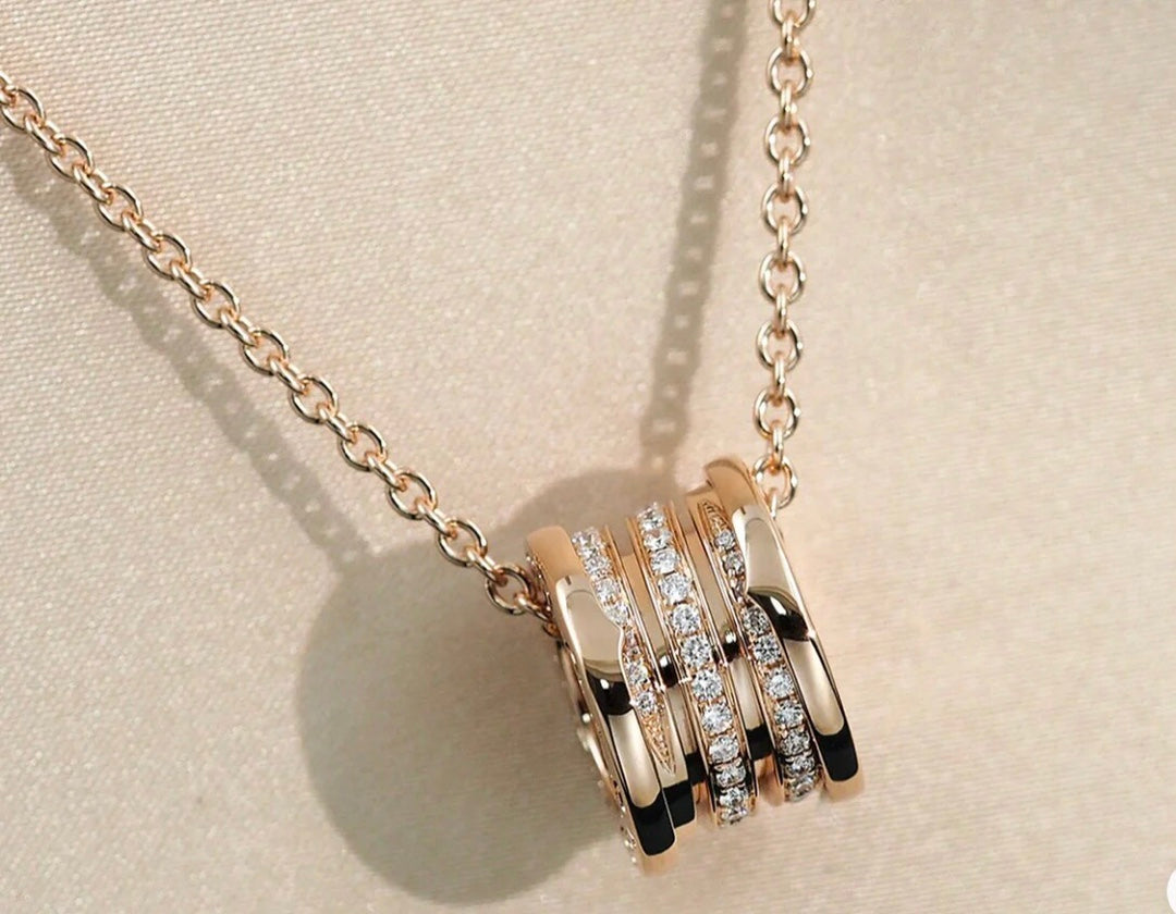 [LORA]ZERO 1 PINK GOLD DIAMOND NECKLACE