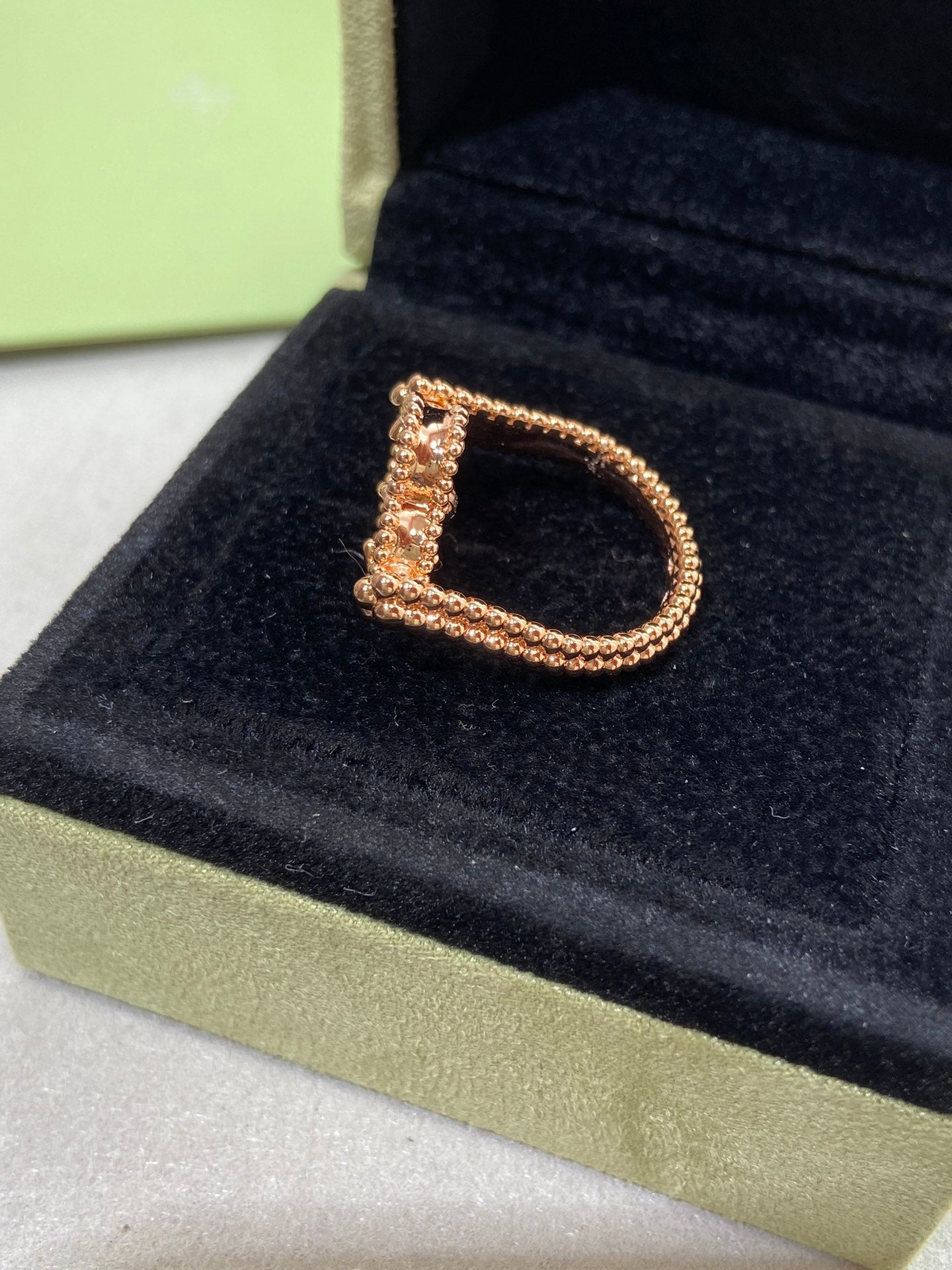 [Lora]CLOVER RIVERSIBLE RING ROSE GOLD COLLECTION