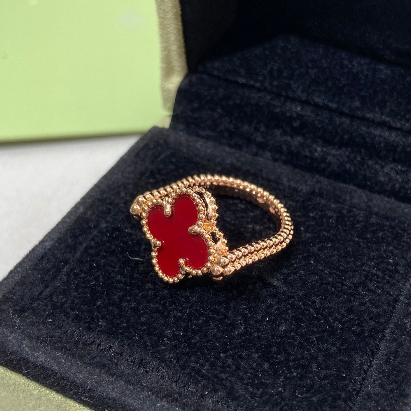 [LORA]CLOVER RIVERSIBLE ROSE GOLD RING