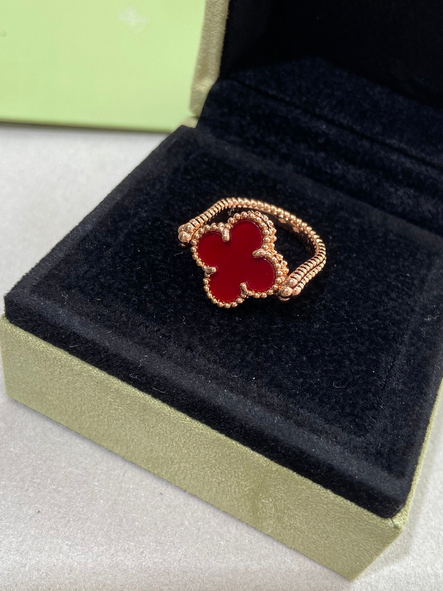 [LORA]CLOVER RIVERSIBLE PINK GOLD RING