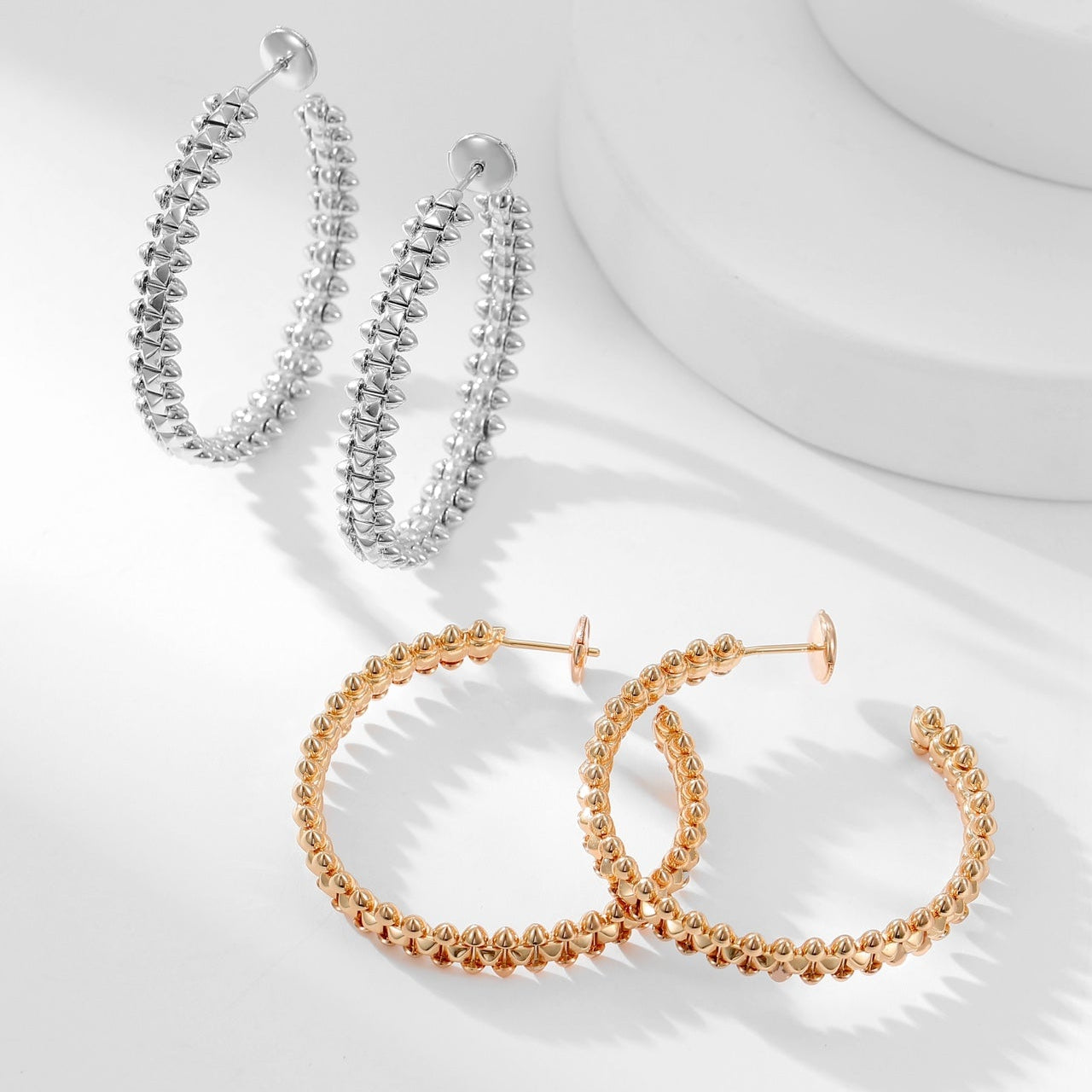 [LORA] CLASH HOOP LARGE EARRINGS