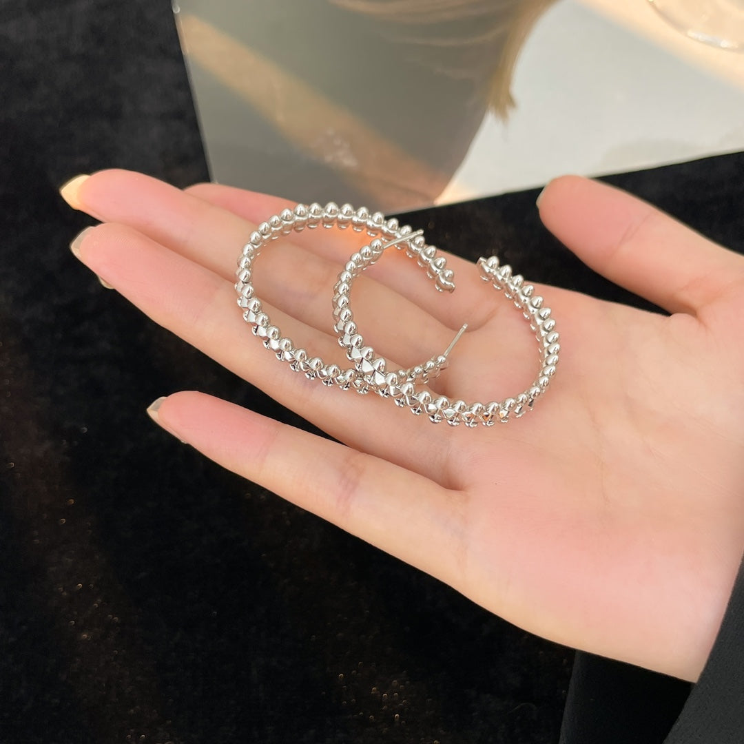 [LORA] CLASH HOOP LARGE EARRINGS