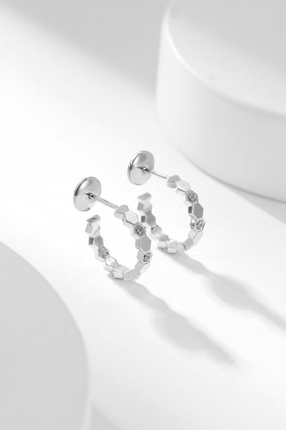 [LORA]BEE LOVE DIAMOND HOOP EARRINGS