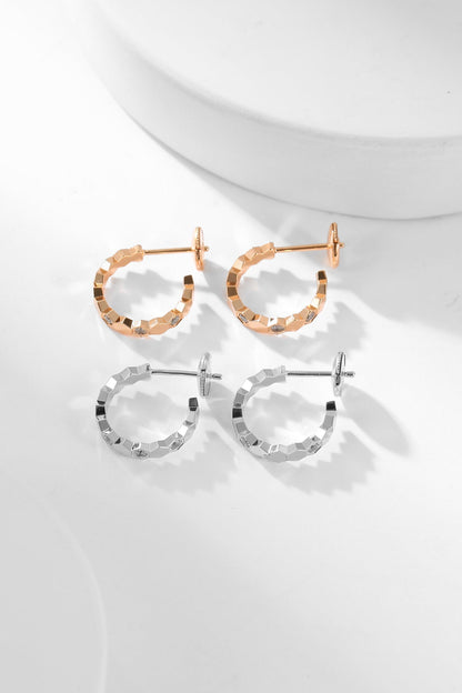 [LORA]BEE LOVE DIAMOND HOOP EARRINGS