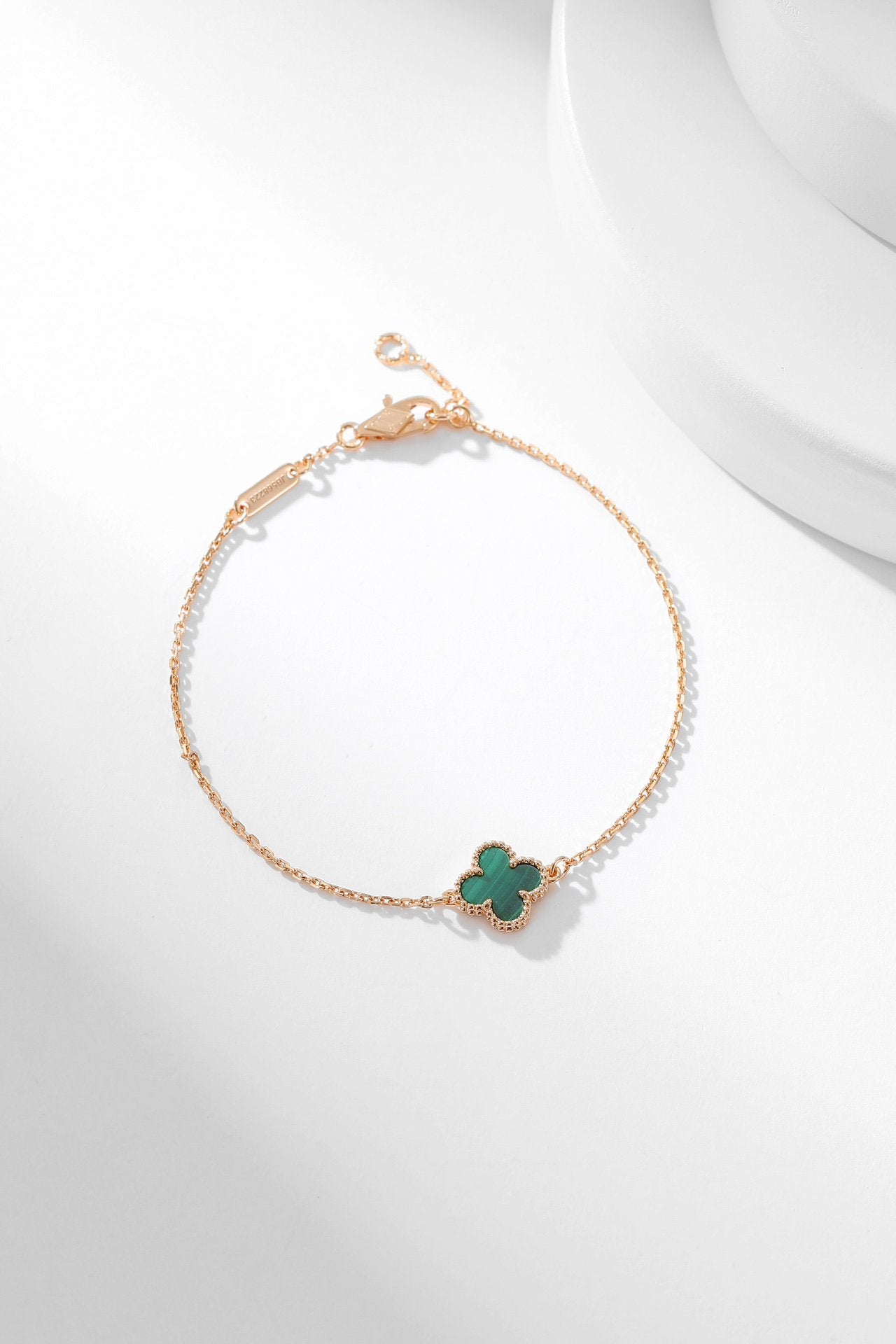 [LORA]CLOVER BRACELET MALACHITE 1 MOTIF
