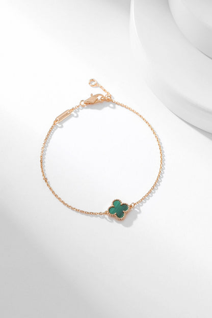 [LORA]CLOVER BRACELET MALACHITE 1 MOTIF