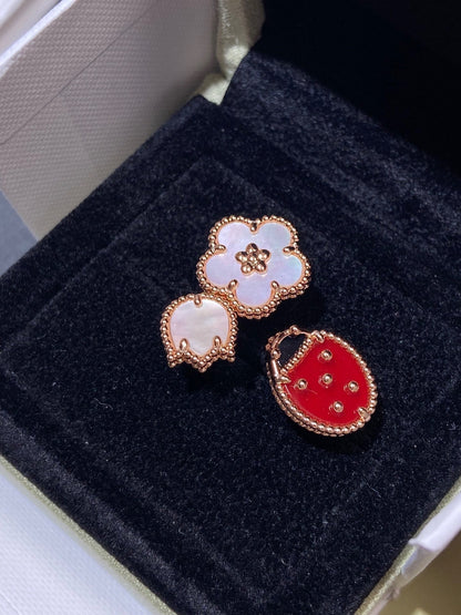 [Lora]LUCKY 3 MOTIF ROSE GOLD RING