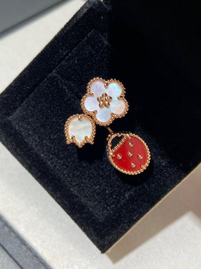 [Lora]LUCKY 3 MOTIF ROSE GOLD RING