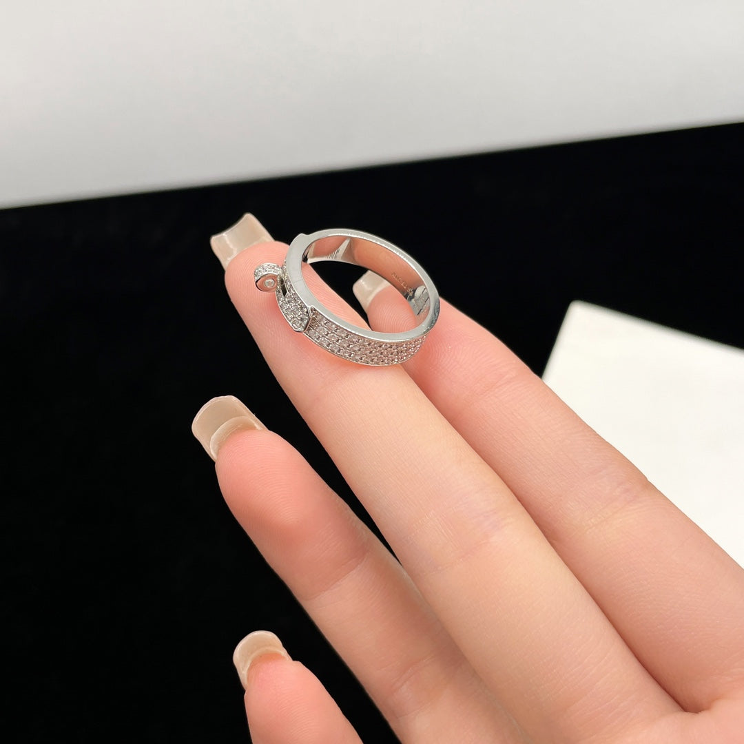 [LORA]KELLY SILVER DIAMOND RING