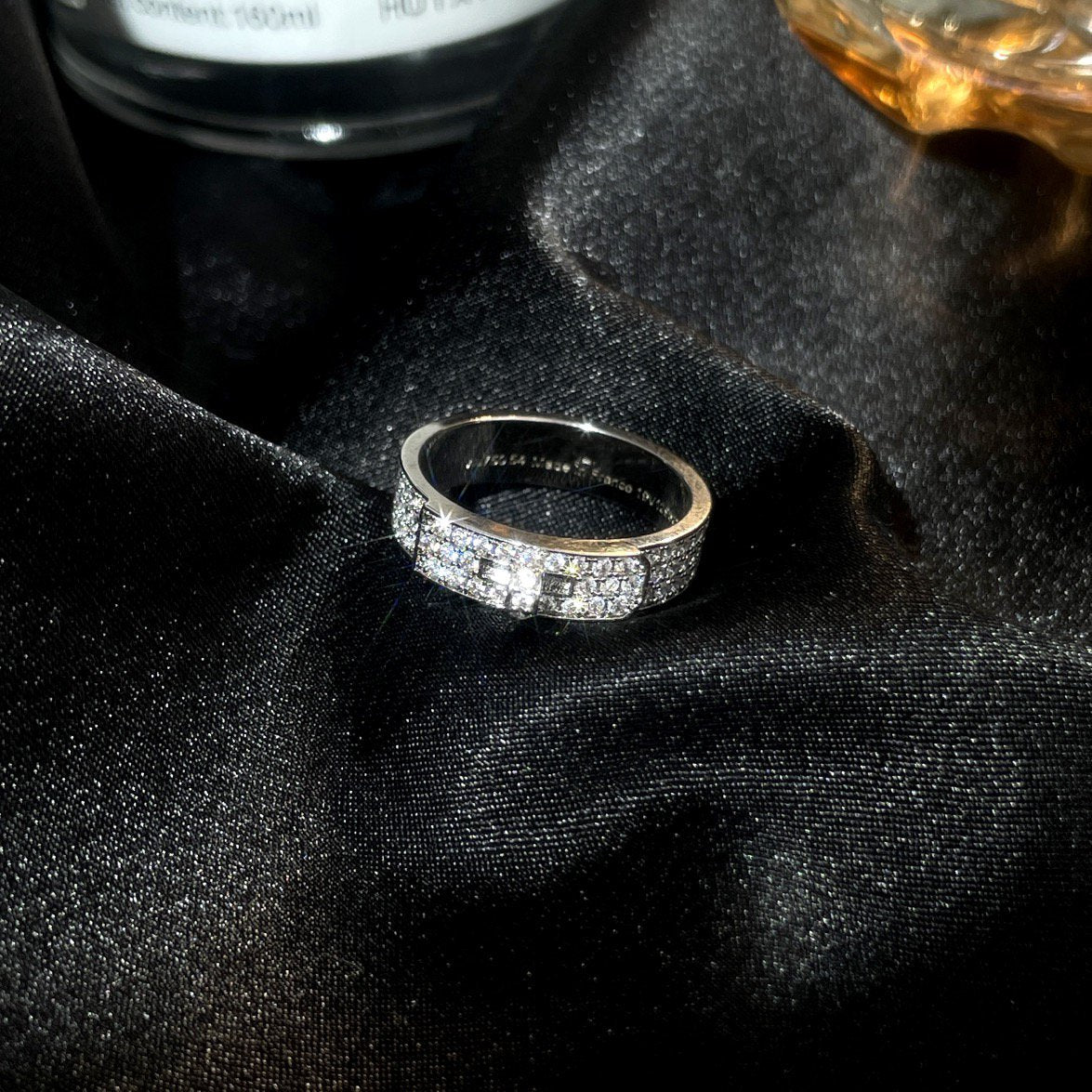 [LORA]KELLY SILVER DIAMOND RING