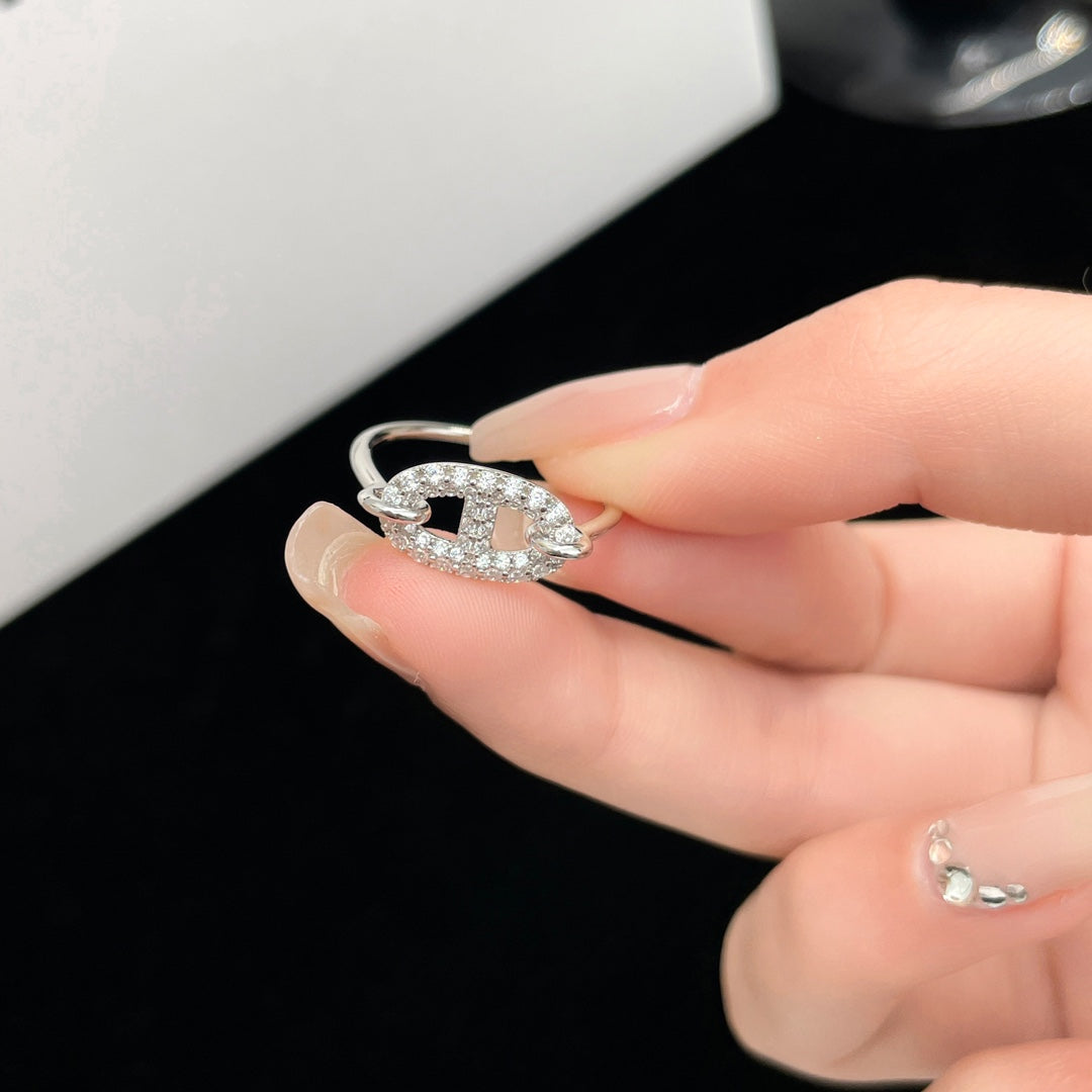 [LORA]RONDE SMALL SILVER DIAMOND RING