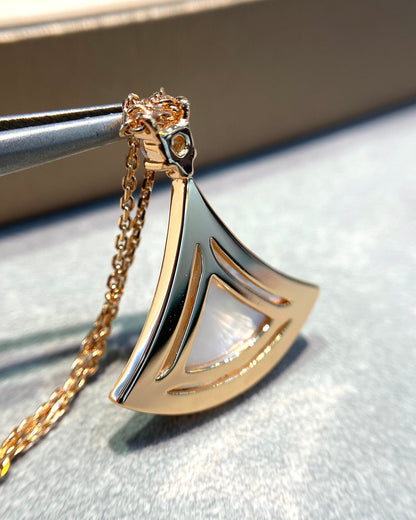 [LORA]DREAM MOP DIAMOND PAVED PINK GOLD NECKLACE