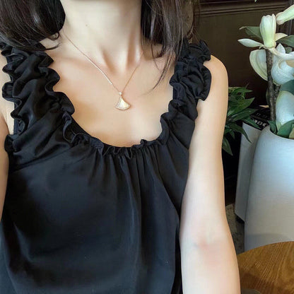[LORA]DREAM MOP DIAMOND PAVED PINK GOLD NECKLACE