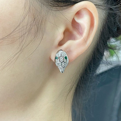 [LORA]SERPENT DIAMOND STUD EARRINGS