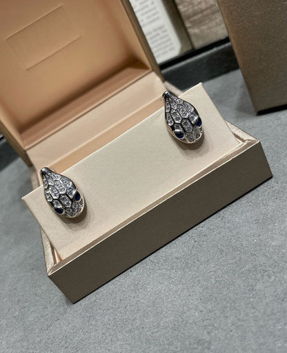 [LORA]SERPENT DIAMOND STUD EARRINGS