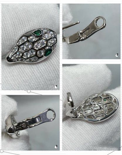 [LORA]SERPENT DIAMOND STUD EARRINGS