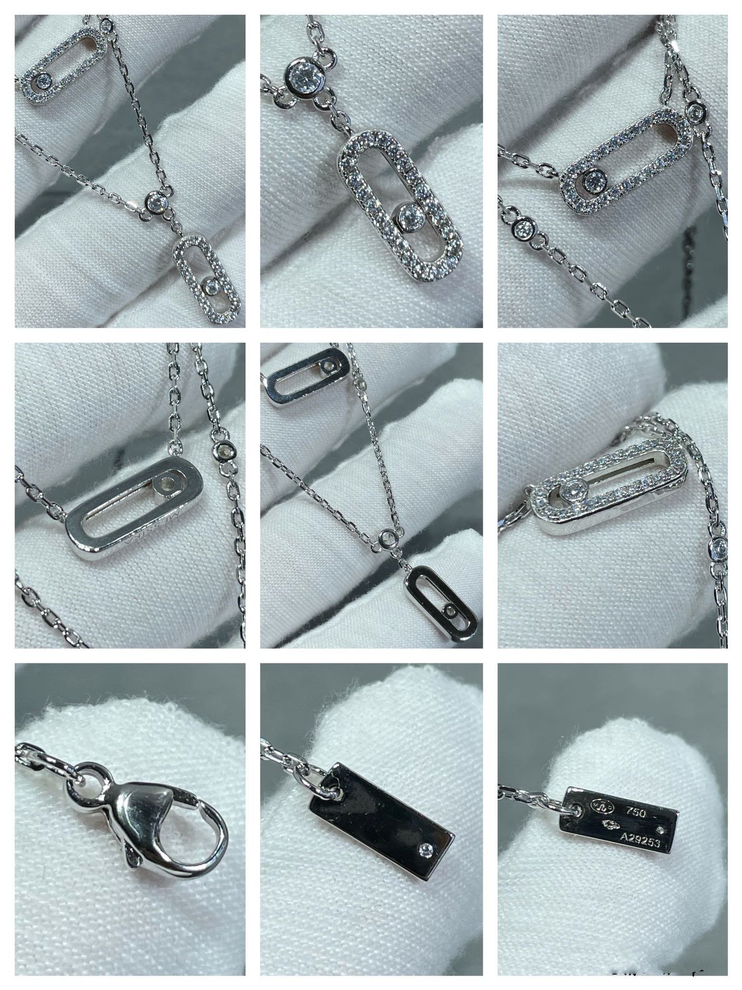 [LORA] MOVE 2 ROW DIAMOND NECKLACE