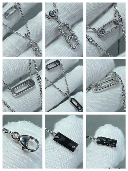 [LORA] MOVE 2 ROW DIAMOND NECKLACE