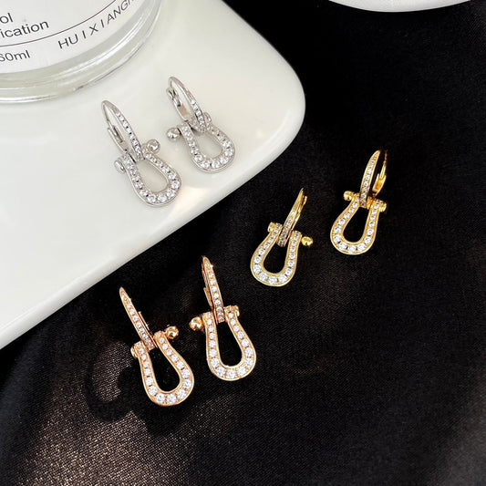 [LORA]FORCE 10 FULL DIAMOND DROP EARRINGS MEDIUM MODEL