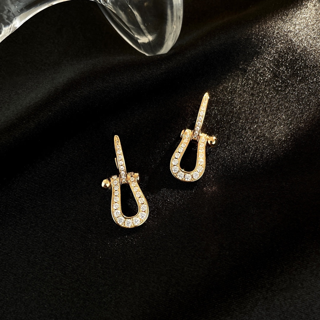 [LORA]FORCE 10 FULL DIAMOND DROP EARRINGS MEDIUM MODEL
