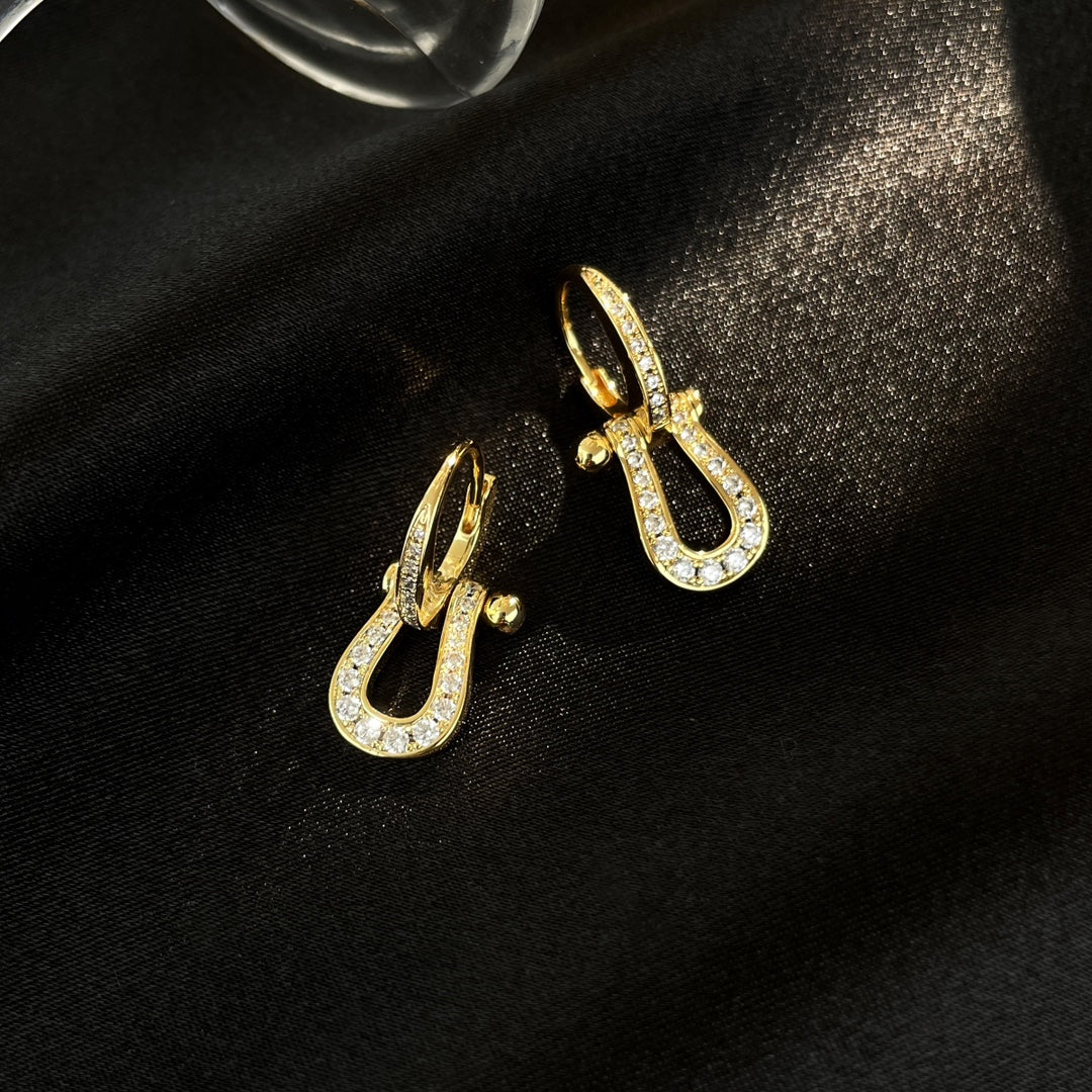 [LORA]FORCE 10 FULL DIAMOND DROP EARRINGS MEDIUM MODEL