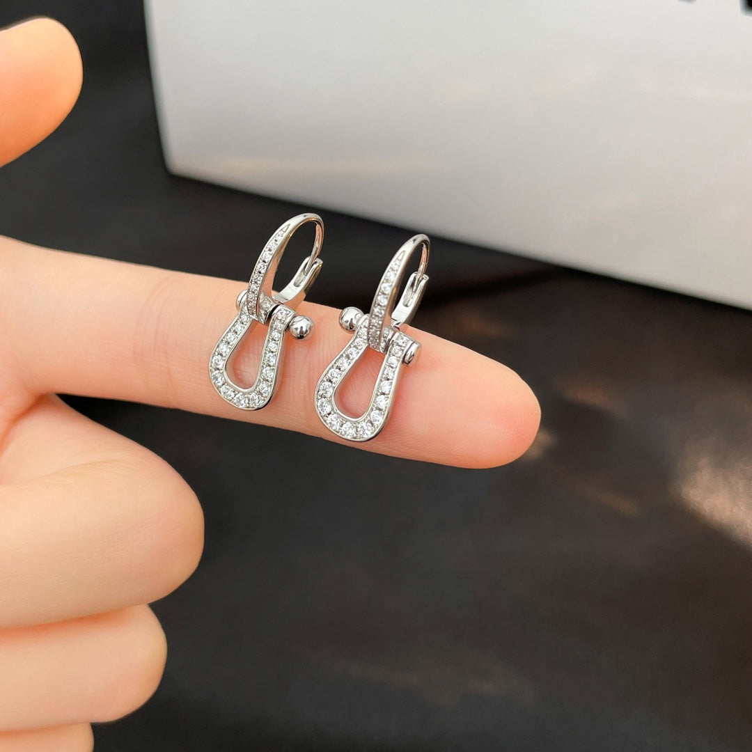 [LORA]FORCE 10 FULL DIAMOND DROP EARRINGS MEDIUM MODEL