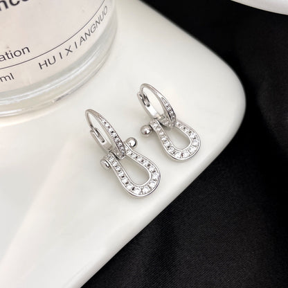 [LORA]FORCE 10 FULL DIAMOND DROP EARRINGS MEDIUM MODEL
