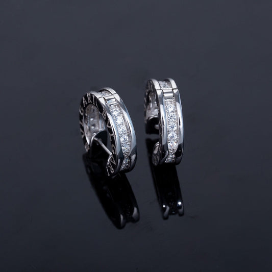 [LORA]ZERO 1 MINI SILVER DIAMOND EARRINGS
