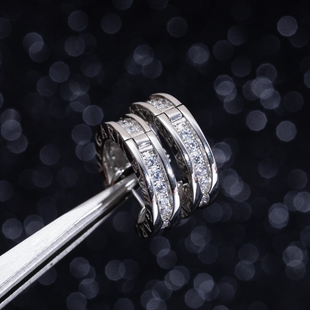 [LORA]ZERO 1 MINI SILVER DIAMOND EARRINGS