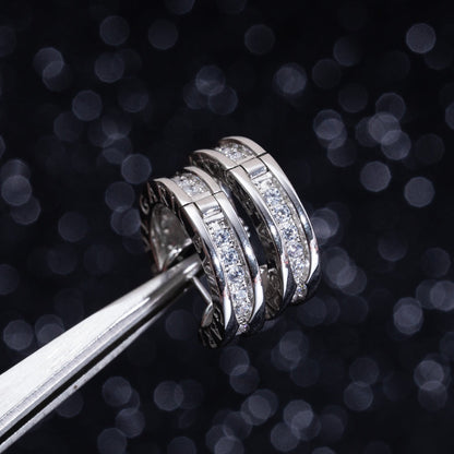 [LORA]ZERO 1 MINI SILVER DIAMOND EARRINGS