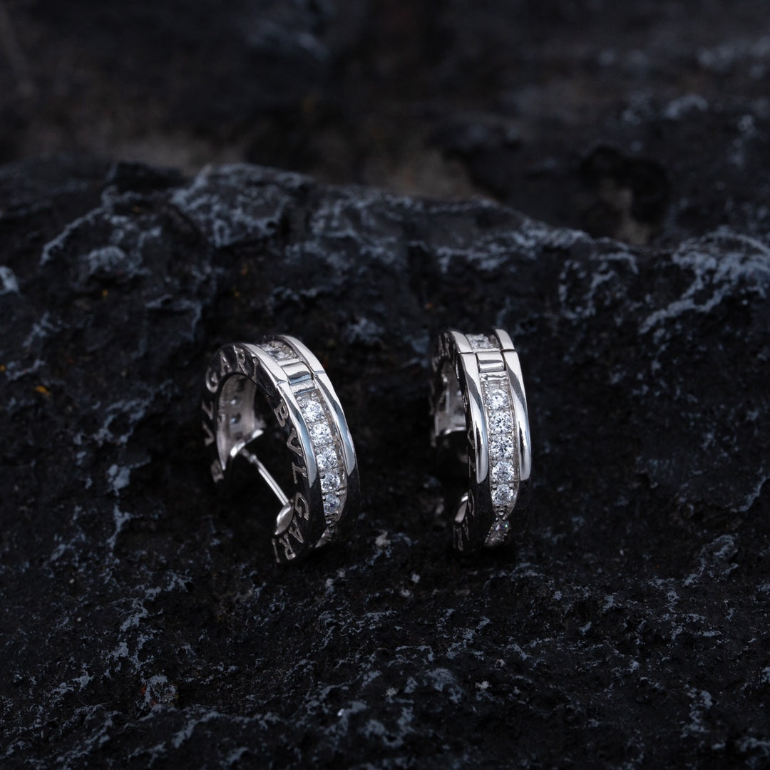 [LORA]ZERO 1 MINI SILVER DIAMOND EARRINGS