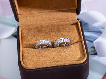 [LORA]ZERO 1 MINI SILVER DIAMOND EARRINGS