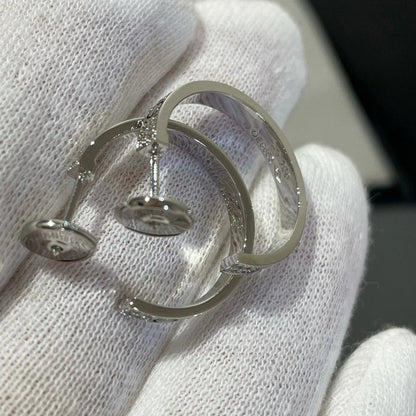 [LORA] LOVE EARRINGS 3.6MM DIAMOND PAVED