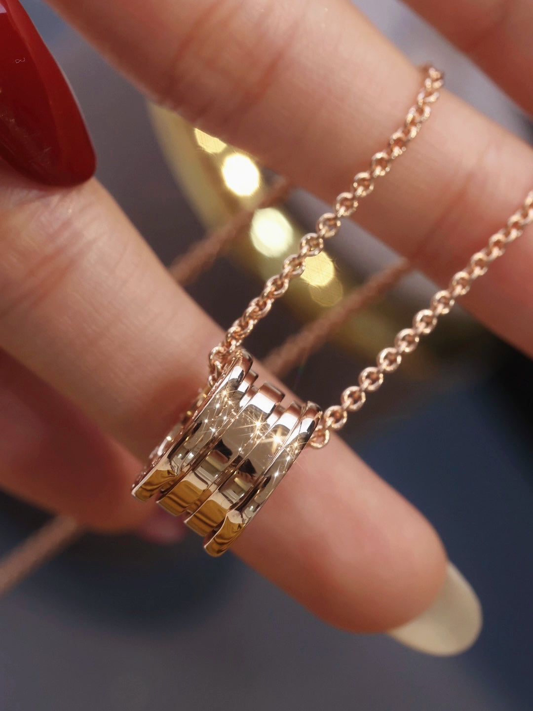 [LORA]ZERO 1 PINK GOLD NECKLACE