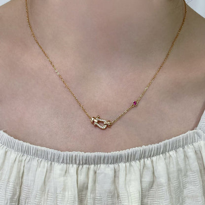 [LORA]FORCE 10 DIAMOND PINK GOLD NECKLACE