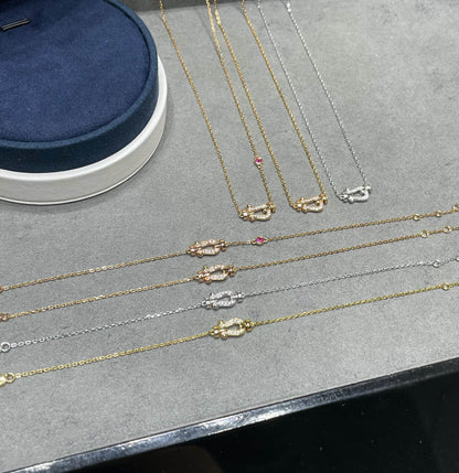 [LORA]FORCE 10 DIAMOND PINK GOLD NECKLACE