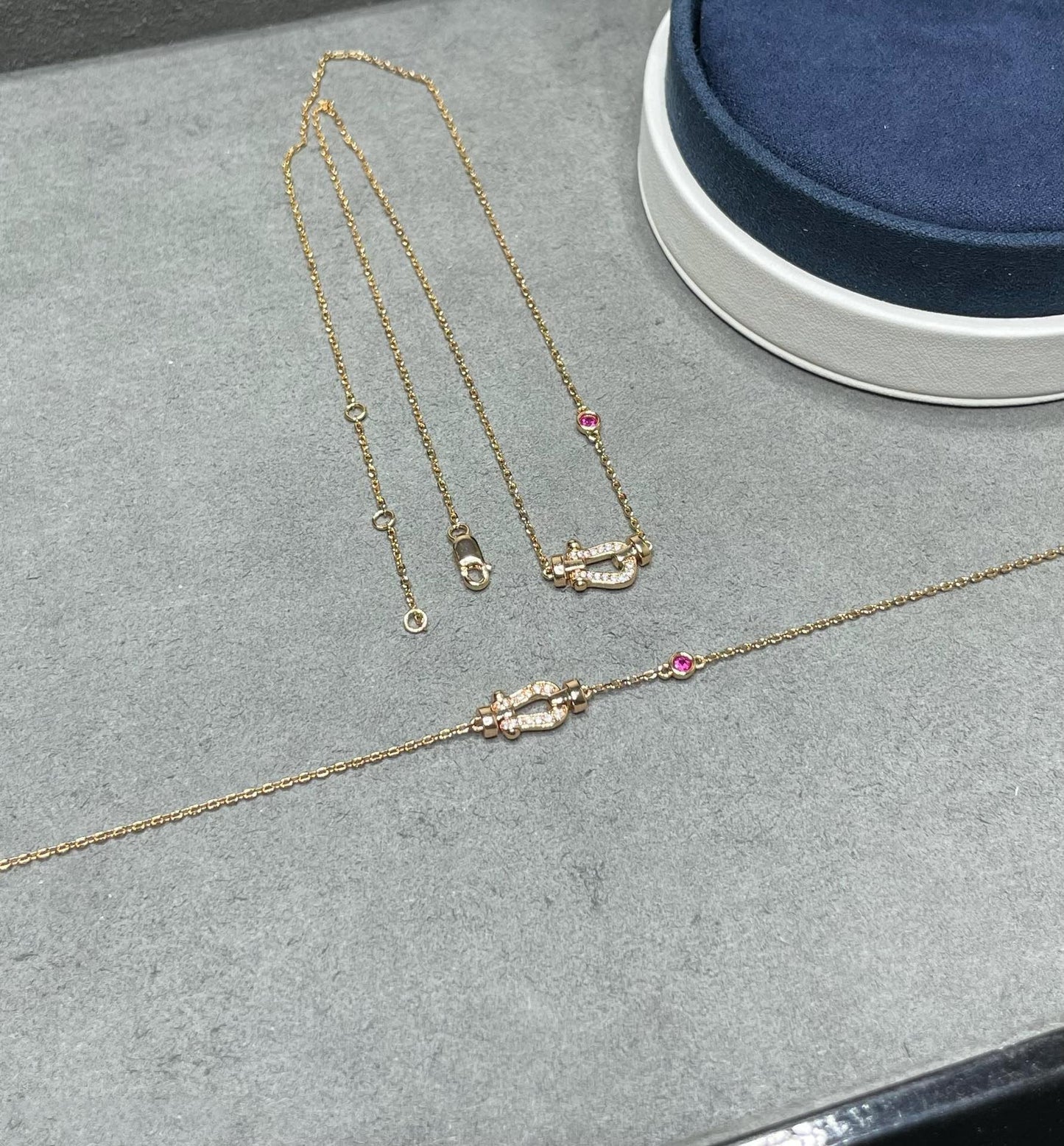 [LORA]FORCE 10 DIAMOND PINK GOLD NECKLACE