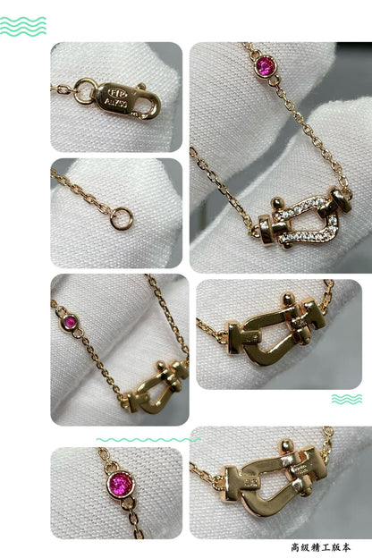 [LORA]FORCE 10 DIAMOND PINK GOLD NECKLACE