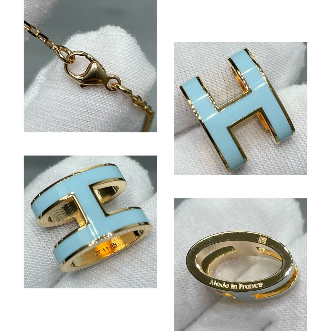 [LORA]POP H SKY BLUE NECKLACE