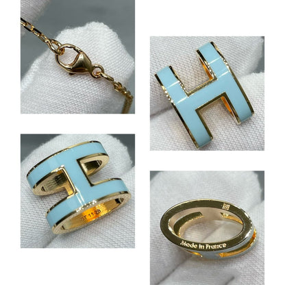 [LORA]POP H SKY BLUE NECKLACE