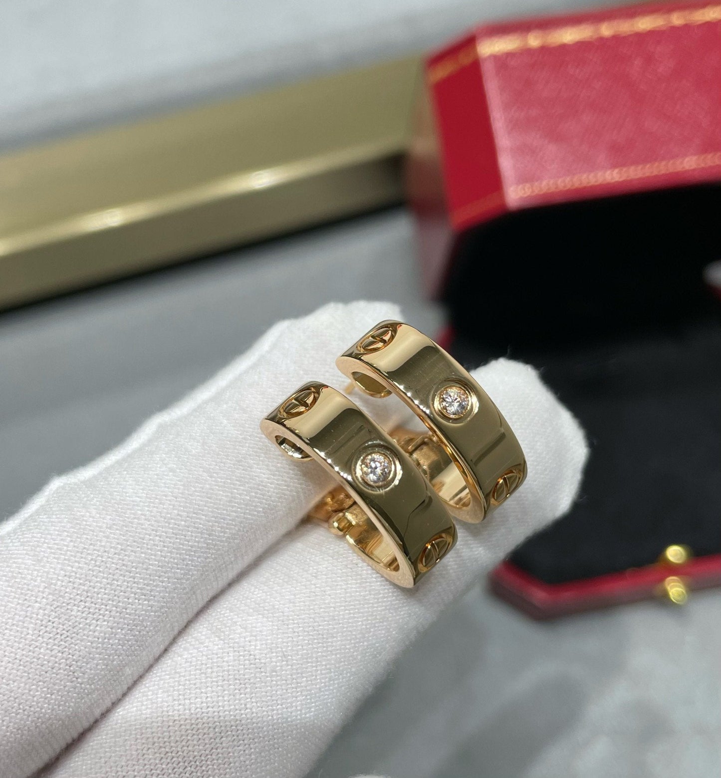 [LORA]LOVE 5.5MM 1 DIAMOND EARRINGS