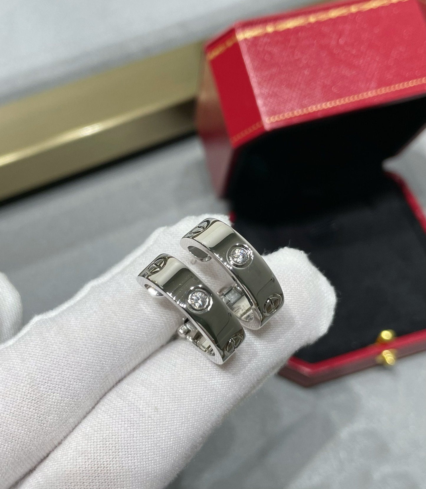 [LORA]LOVE 5.5MM 1 DIAMOND EARRINGS