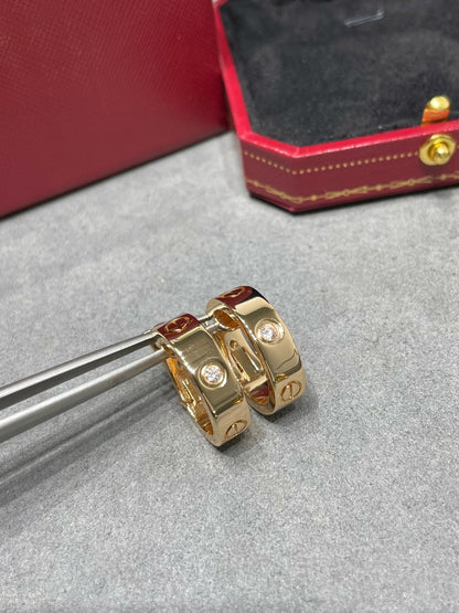 [LORA]LOVE 5.5MM 1 DIAMOND EARRINGS