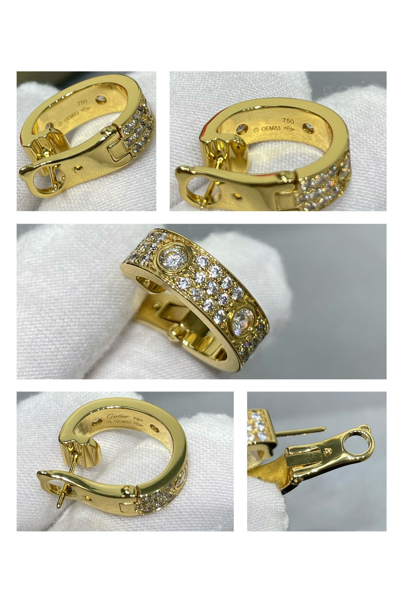 [LORA]LOVE 5.5MM DIAMOND PAVED EARRINGS