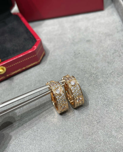 [LORA]LOVE 5.5MM DIAMOND PAVED EARRINGS