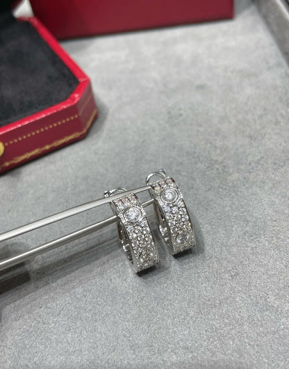 [LORA]LOVE 5.5MM DIAMOND PAVED EARRINGS